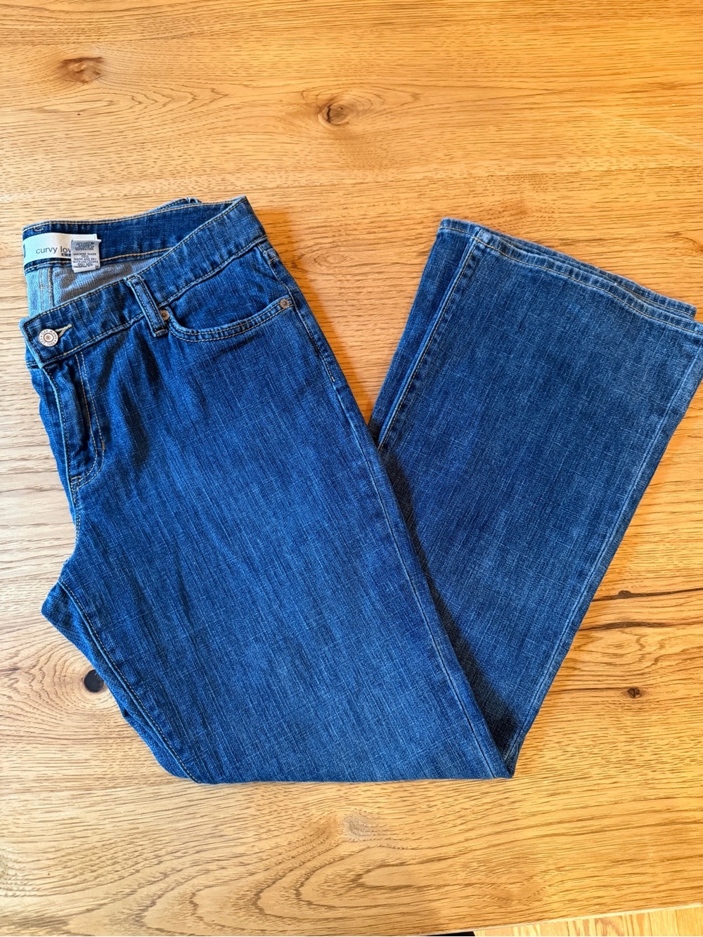 Women's GAP Curvy Low Rise Stretch Blue Jeans Size 10